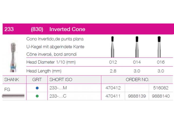 Inverted Cone 233-016 Inverted Cone 